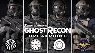 Ghost Recon Breakpoint - Fictional Uniforms - SCP Foundation, Chaos Insurgency, FBI U.I.U