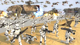 1,000 Clone Army D-DAY Beach Invasion! - Men of War: Star Wars Mod