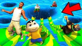 FRANKLIN and SHINCHAN Tried DANGEROUS Water Slide CHALLENGE In Gta 5 tamil | Gta 5 in tamil | Gta 5