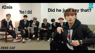 Lee Know's reaction when Seungmin complimented him | Stray Kids 2min | #shorts