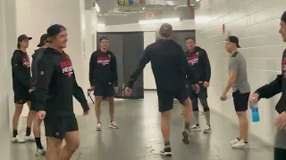 NJ Devils BEHIND THE SCENES Bratt Meier Haula and the Boys Pregame Soccer EXTENDED CUT #njdevils