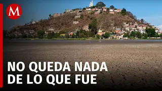 El lago de Pátzcuaro en Michoacán se seca por el calor extremo