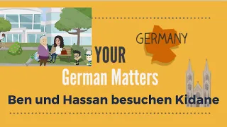 Ben und Hassan besuchen Kidane im Krankenhaus. Deutsch verstehen und lernen - German Matters