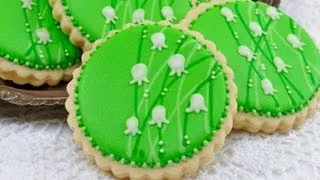 How To Decorate  Lily of the Valley Cookies, Garden Tea Party Cookies