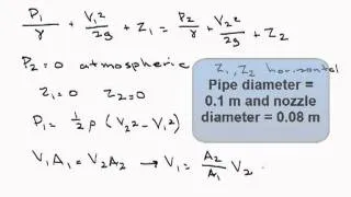 Simple Bernoulli Equation Example