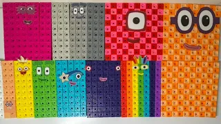 Making Numberblocks 100 to 200 from MathLink Cubes 넘버블럭스 만들기  マスリンク ナンバーブロックス 數字方塊積木 學習數字英文