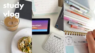 study vlog ⌨ productive weekend study routine, new korean planner, doing house chores | living alone