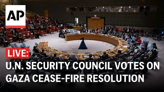 LIVE: U.N. Security Council demands cease-fire in Gaza during Ramadan