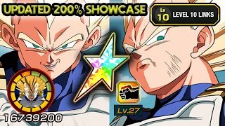 UPDATED 200% SHOWCASE! 100% STR SUPER VEGETA LEVEL 10 LINKS! Dragon Ball Z Dokkan Battle