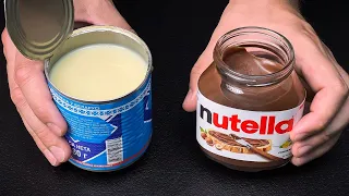 Kondensmilch mit Nutella verquirlen! Sie werden begeistert sein! Kein Backen! Top 5 Rezepte