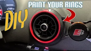 QuickFix | How to Remove and Paint Your Vent Rings Audi S3/A3/RS3