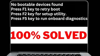 No boot device available | Dell Fix | How To Fix | No Bootable Device | Boot Device Not Found |