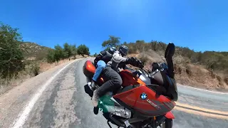 BMW K1600 GT ride - 360 video - 2up in the twisties. Lyons Valley Road, Jamul