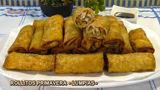 ROLLITOS PRIMAVERA Sin hacer ni comprar masa más fácil imposible y son DELICIOSOS