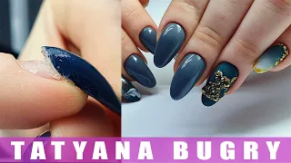 Manicure Correction After 6 WEEKS! | Crystal Mouse Design | Russian E-file Manicure