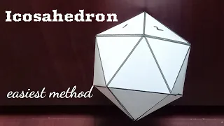 How to make Icosahedron with paper । 3d maths model celestial planetary shape