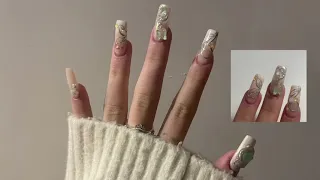 Fairy core nails 🧚 - melted chrome nails + gelx + 3dgel