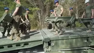 U.S. Marines Attend a Basic Combat Engineer Construct a bridge Course 2017