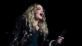 Madonna performs Causing A Commotion on The Celebration Tour in New York on 1/23/24.