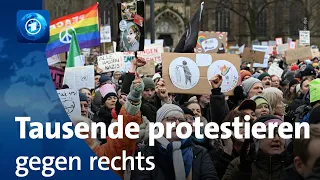 Zehntausende auf den Straßen gegen rechts