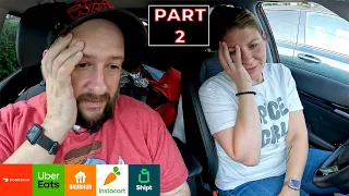 Dealing With Doordash Long Wait Times | $500 Weekend Challenge | w/Uber Eats, Instacart Ride-Along