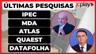 ÚLTIMAS PESQUISAS: IPEC, MDA, ATLAS, DATAFOLHA E QUAEST