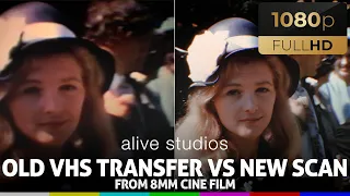 Old VHS transfer vs New film frame scanning