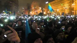 2014.01.01 Україна Київ Майдан новорічний гімн України