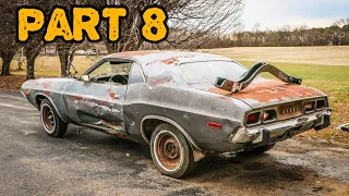 ABANDONED Dodge Challenger Rescued After 35 Years Part 8: Destroyed Frame Rail!