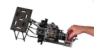 Lego Mechanical Seven-Segment Tilt Display (version 2)