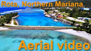 Beautiful aerial view of Rota Island (Northern Mariana Islands)