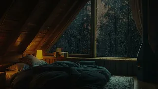 Soothing Rain Sounds with Forest Mountain View  -Lullaby From Nature - Sleep Music