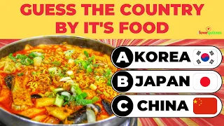 Guess The Country EASY - BY ITS FAMOUS FOOD #quiz #flag #food