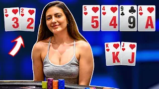 LUCKIEST POKER GIRL GETS BIG KARMA!