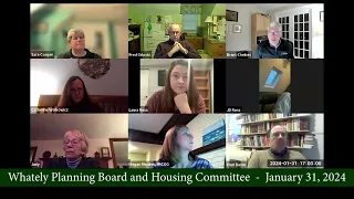 Planning Board & Housing Committee Joint Meeting  -  January 31, 2024