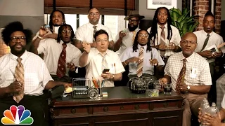 Jimmy Fallon, Migos & The Roots Sing "Bad and Boujee" (w/ Office Supplies)