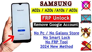 Without PC✅ Samsung A02s/A20s/A10s/A03s Frp Bypass 2024 | No Galaxy Store❌ | Google Account Bypass