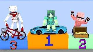 Monster School : Who is the winner? - Run 3D challenge - Minecraft Animation