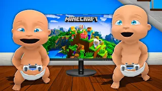 Baby PLAYS MINECRAFT!