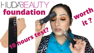 FauxFilter Skin Finish Foundation Stick Huda beauty testing and Review | Zahra Makeup Tutorial