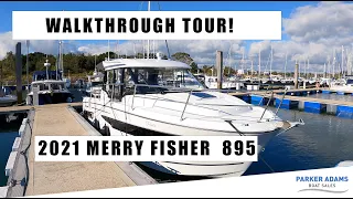 2021 Merry Fisher 895 Walkthrough Video - Every Extra, Every Option and Immaculate 2021 Boat!