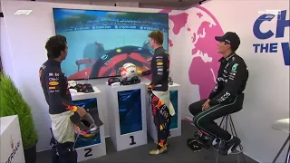 Max Verstappen react on Carlos Sainz and him mistake in turn 4 Spanish GP 2022