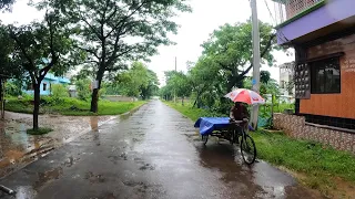 Walking in the Rain in Bangladesh | Rain Sounds For Sleep - Monsoon Rain ASMR