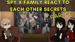 Spy x family reacts to eachother's secrets | Part 2 | Gacha club | Spy x family react