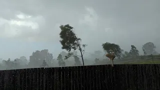 Microburst in calliope earlier today