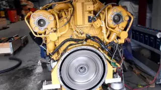 Caterpillar C32 marine diesel engine trial run at Vimo Trading