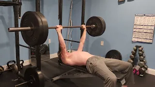 185 Pound Bench Press For 7 Reps!