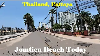 Thailand 4k Moto Walker - Pattaya Jomtien Beach Road Today | 2023