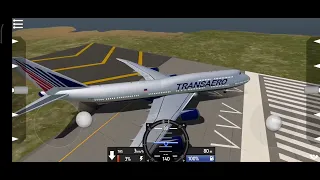 взлет боинг 747 авиакомпании Трансаэро в simpleplanes