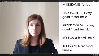 Polish for beginners. Lesson 7. Basic vocabulary.